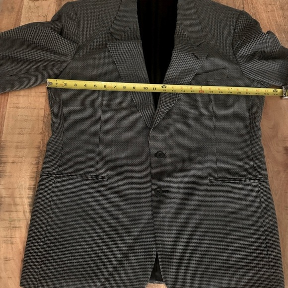 Riserva Luciano Franzoni Italy Wool Herringbone Notch Lapel Blazer Size 42R - Picture 6 of 16